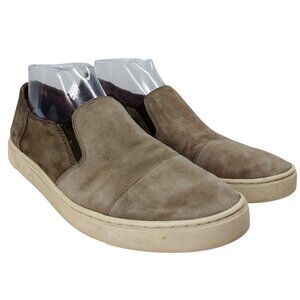 Frye Gemma Suede Cap Toe Slip On Loafers Size 9 Gray Leather Comfort Shoes